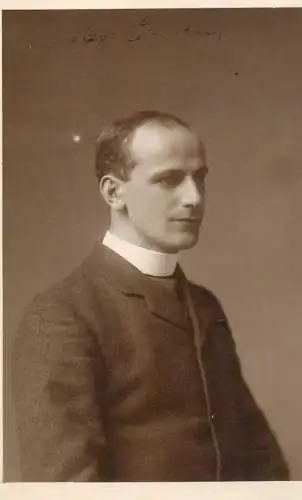 British social history souvenir photo elegant man priest