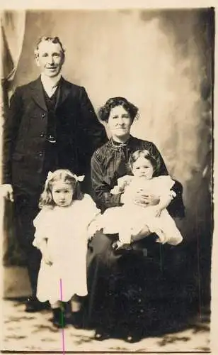 British social history souvenir photo elegant couple and baby
