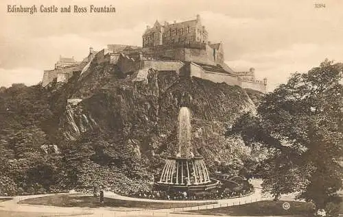 United Kingdom Scotland Edinburgh castle Ross fountain