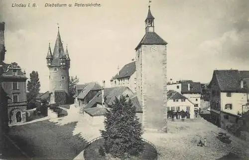 Germany Lindau Diebsturm u. Peterskirche