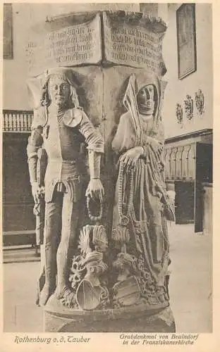 Germany Rothenburg o.d. Tauber Grabdenkmal von Benindorf