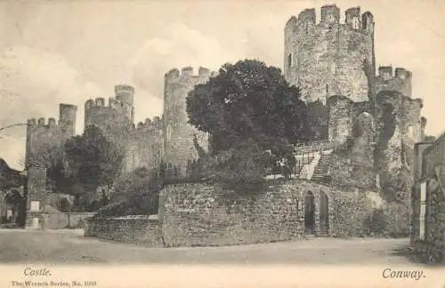British castles postcard Conway castle