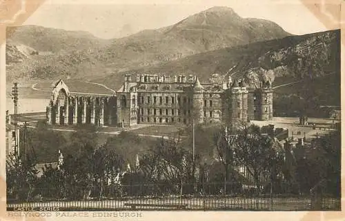 British castles postcard Holyrood palace Edinburgh
