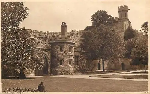 British castles postcard Lincoln castle