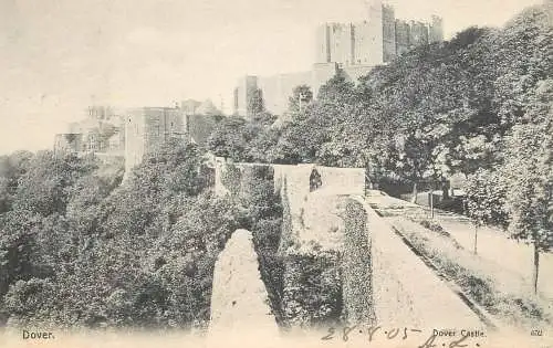 British castles postcard Dover castle