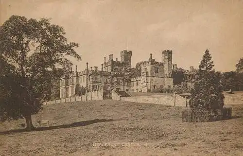 British castles postcard Beaufront castle