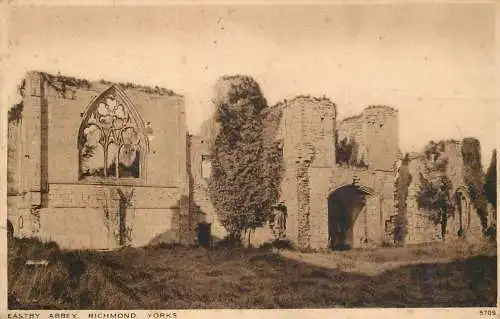British churches & cathedrals postcard Yorkshire Eastby abbey Richmond