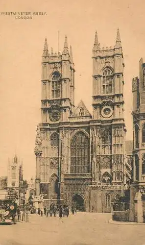 British churches & cathedrals postcard Westminster abbey London