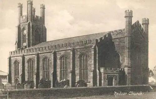 British churches & cathedrals postcard Redcar church