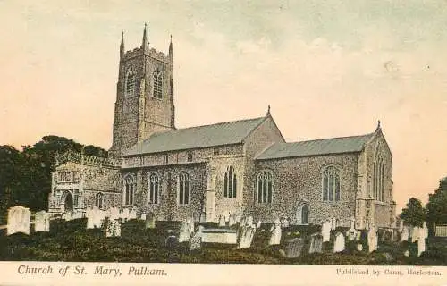 British churches & cathedrals postcard Pulham church of St. Mary