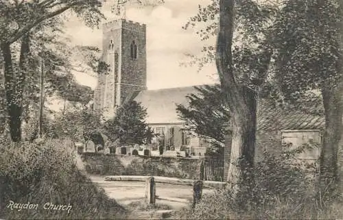 British churches & cathedrals postcard Raydon church