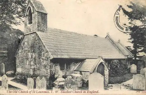 British churches & cathedrals postcard the old church of St. Lawrence