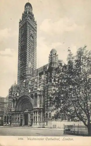 British churches & cathedrals postcard London Westminster cathedral