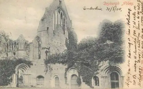 British churches & cathedrals postcard Dryburgh Abbey