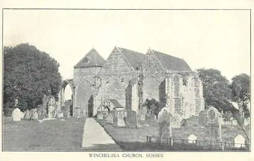 British churches & cathedrals postcard Winchelsea church Sussex