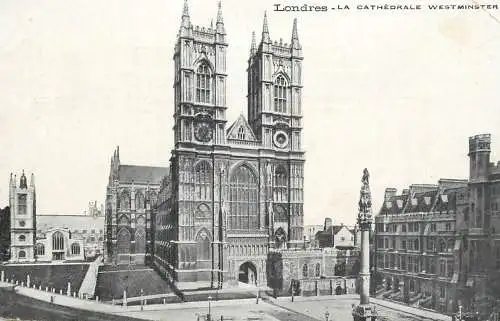 British churches & cathedrals postcard London Westminster