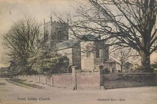 British churches & cathedrals postcard South Kelsey church