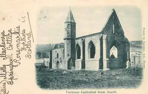British churches & cathedrals postcard Fortrose cathedral