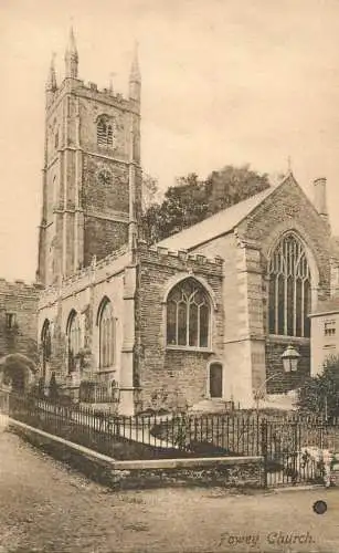 British churches & cathedrals postcard Fowey church