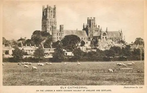 British churches & cathedrals postcard Ely cathedral