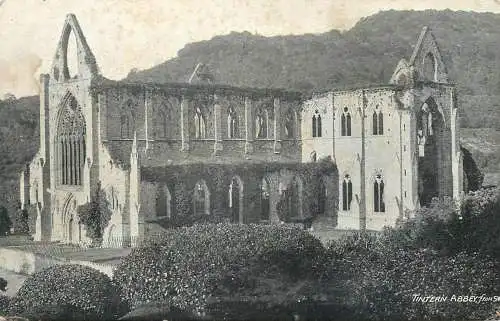 British churches & cathedrals postcard Tintern abbey ruins