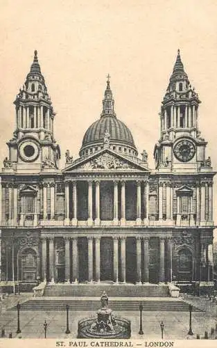 British churches & cathedrals postcard London St. Paul cathedral