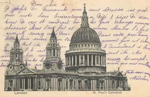 British churches & cathedrals postcard London St. paul's cathedral