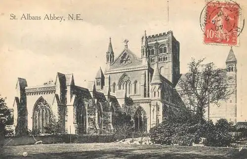British churches & cathedrals postcard St. Albans Abbey