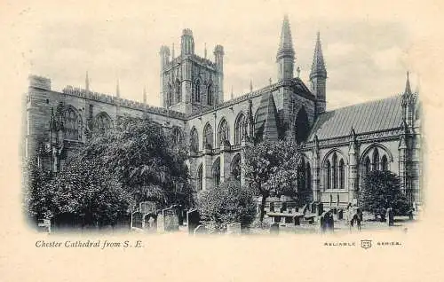 British churches & cathedrals postcard Chester cathedral