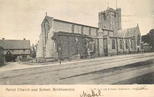 British churches & cathedrals postcard Berkhamsted parish church