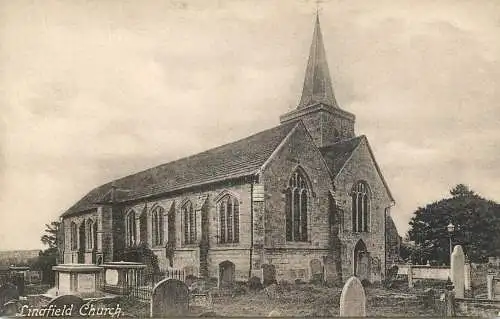 British churches & cathedrals postcard Lingfield cathedral