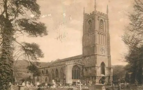 British churches & cathedrals postcard Wotton under edge