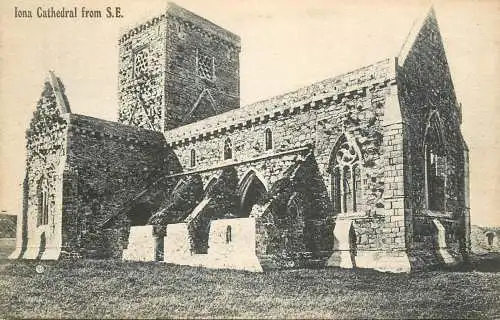 British churches & cathedrals postcard Iona cathedral