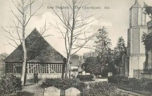 British churches & cathedrals postcard East Bergholt the churchyard