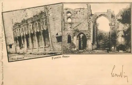 British churches & cathedrals postcard Furness Abbey
