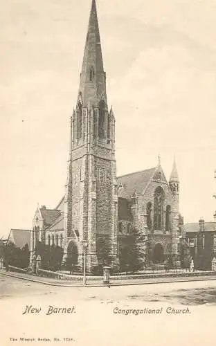 British churches & cathedrals postcard New Barnet Congretional church