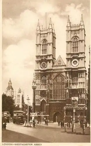 British churches & cathedrals postcard London Westminster abbey