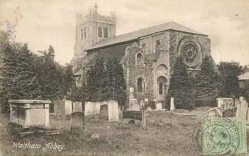 British churches & cathedrals postcard Waltham abbey