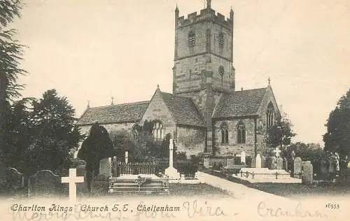 British churches & cathedrals postcard Cheltenham Charlton king's church
