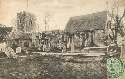 British churches & cathedrals postcard Chingford old church