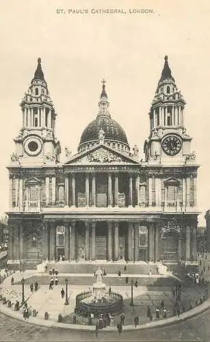 British churches & cathedrals postcard London St. Paul's cathedral