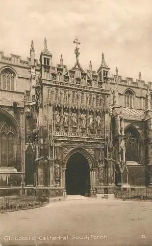 British churches & cathedrals postcard Glouchester cathedral