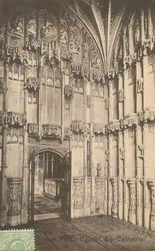 British churches & cathedrals postcard Ely cathedral Bishop West's chapel