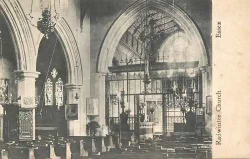 British churches & cathedrals postcard Essex Radwinter church