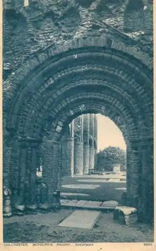 British churches & cathedrals postcard Colchester Botolph's priory