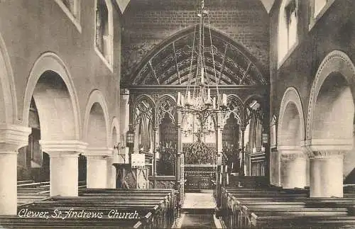 British churches & cathedrals postcard Clewer St. Andrews church