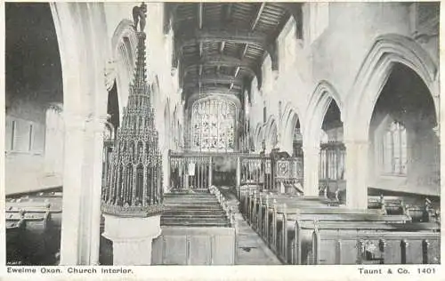 British churches & cathedrals postcard Elwelme Oxon church