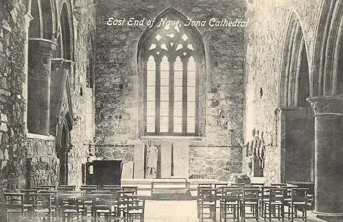 British churches & cathedrals postcard Iona cathedral