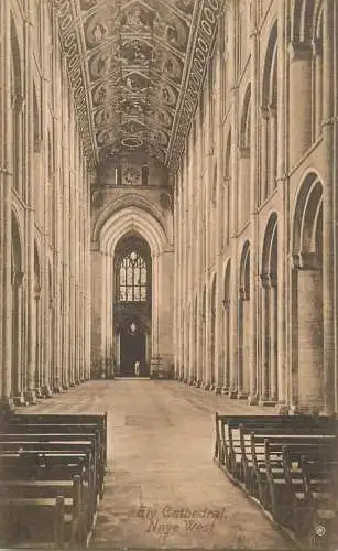 British churches & cathedrals postcard Ely cathedral
