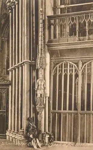 British churches & cathedrals postcard Winchester cathedral